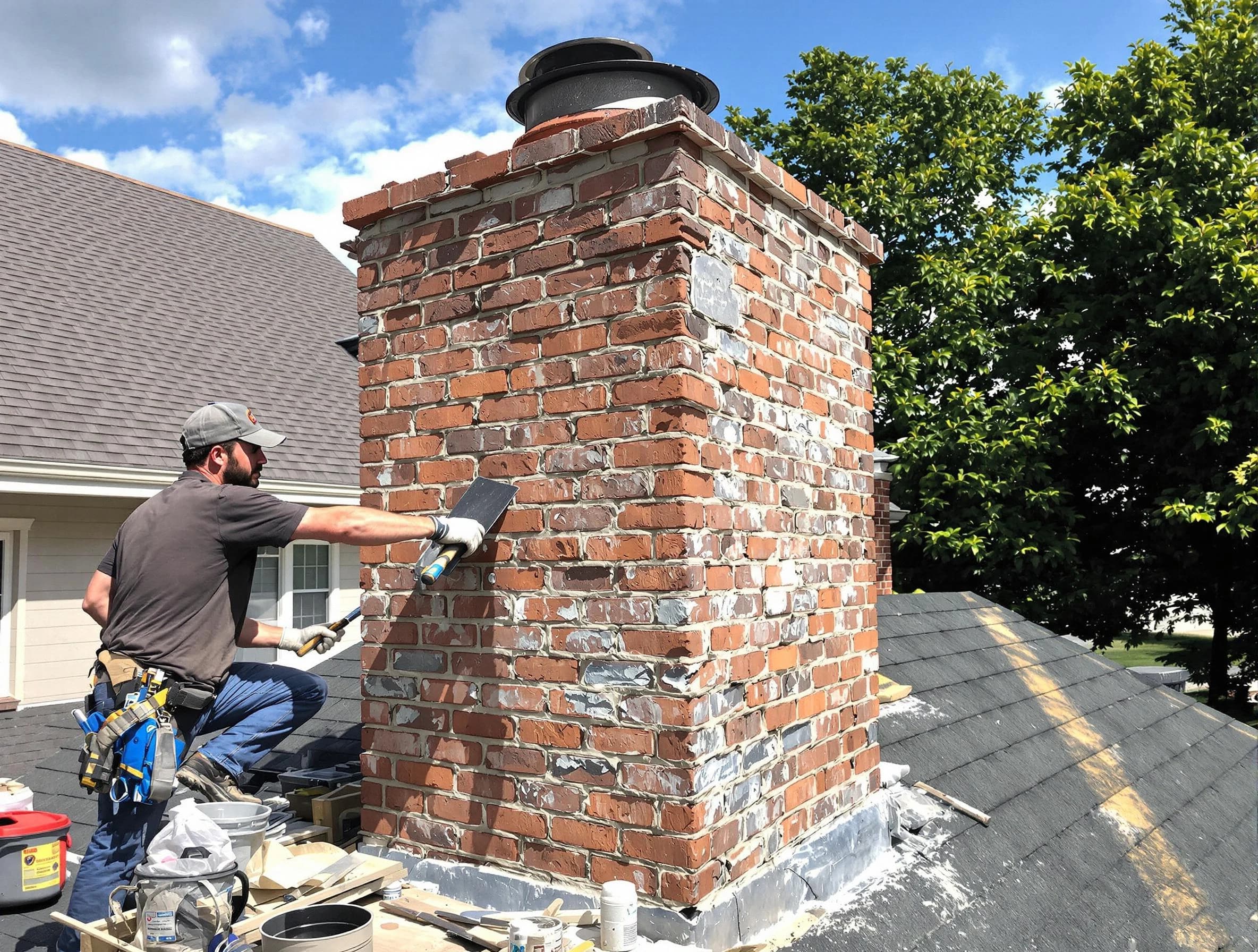 Completed chimney rebuild by Pleasant View Chimney Sweep in Pleasant View, UT
