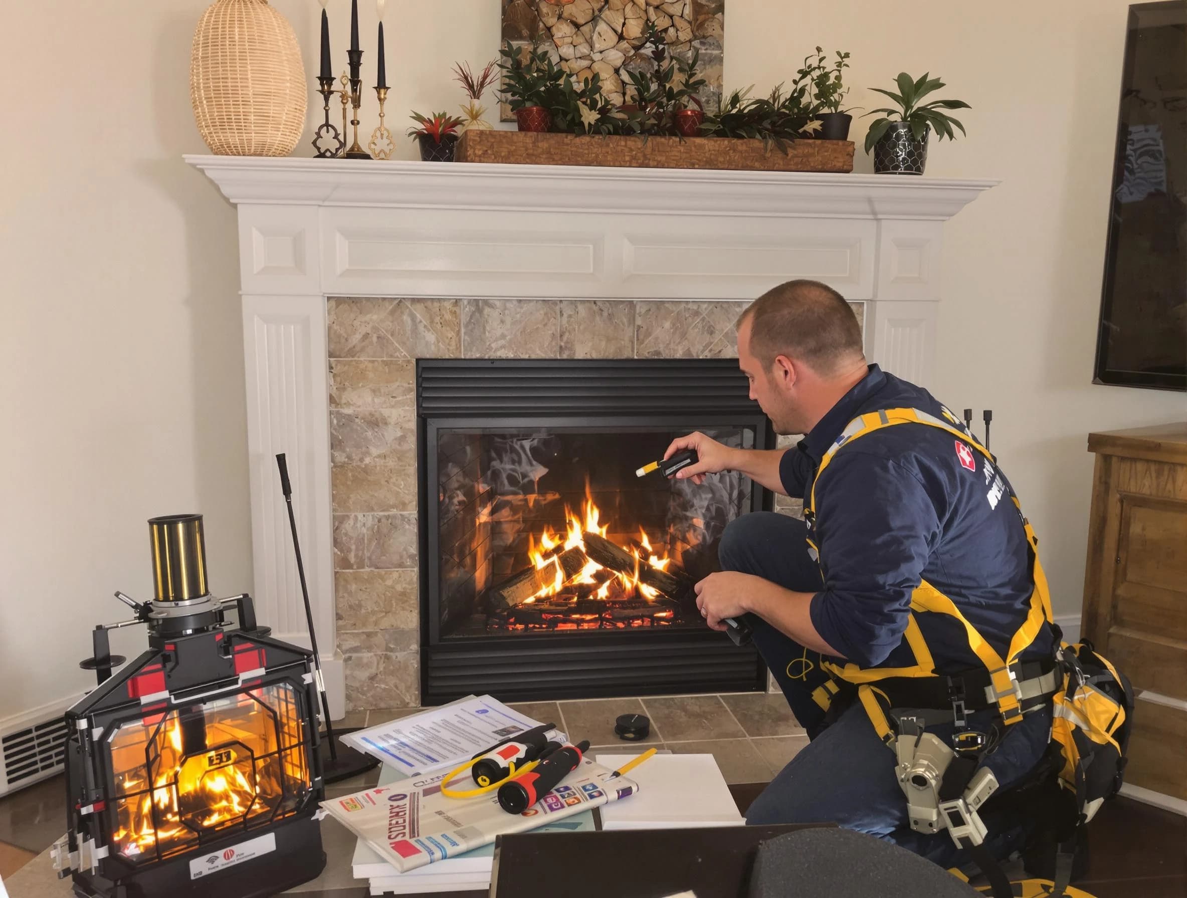 Safety-focused fireplace inspection by Pleasant View Chimney Sweep in Pleasant View, UT