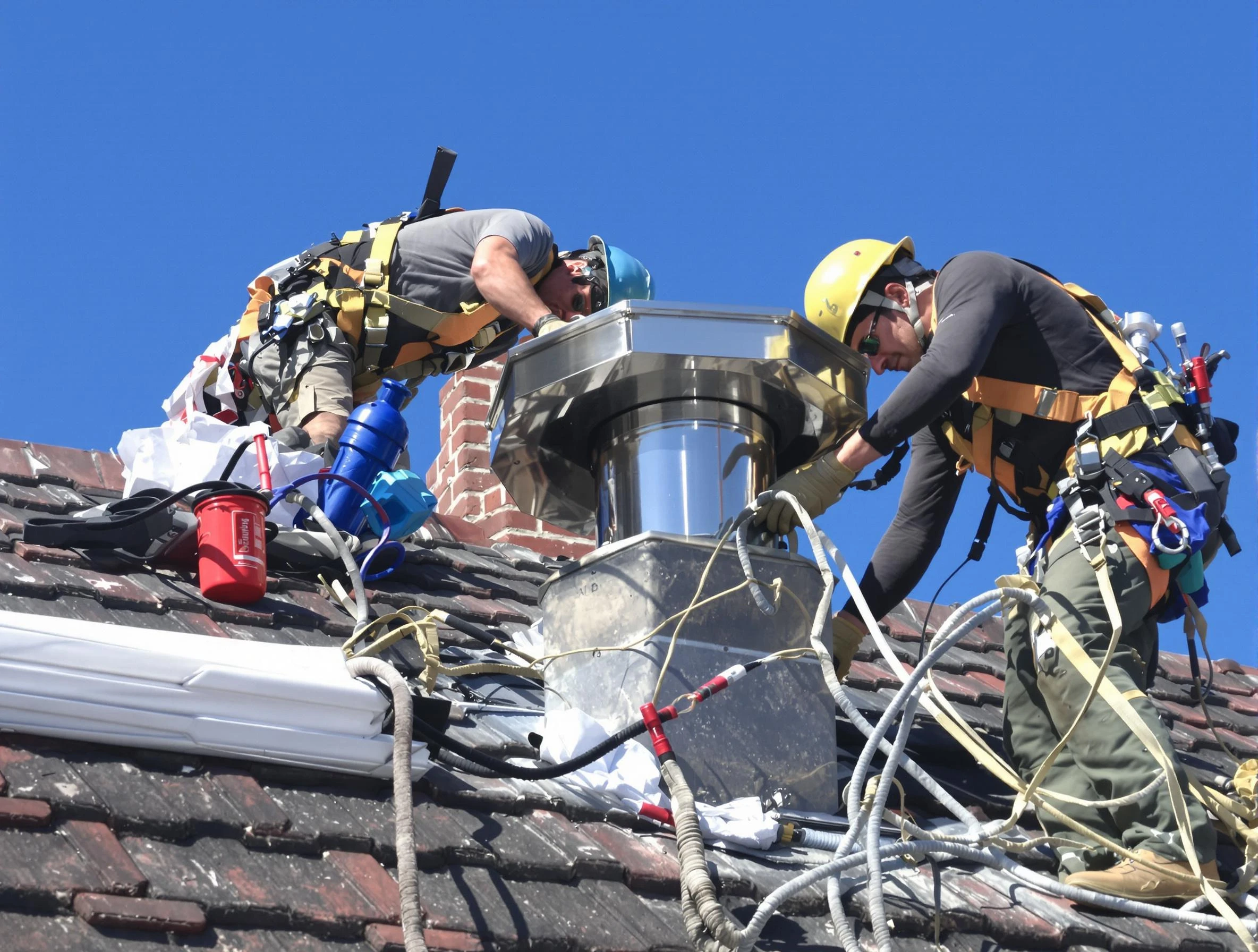 Protective chimney cap installed by Pleasant View Chimney Sweep in Pleasant View, UT