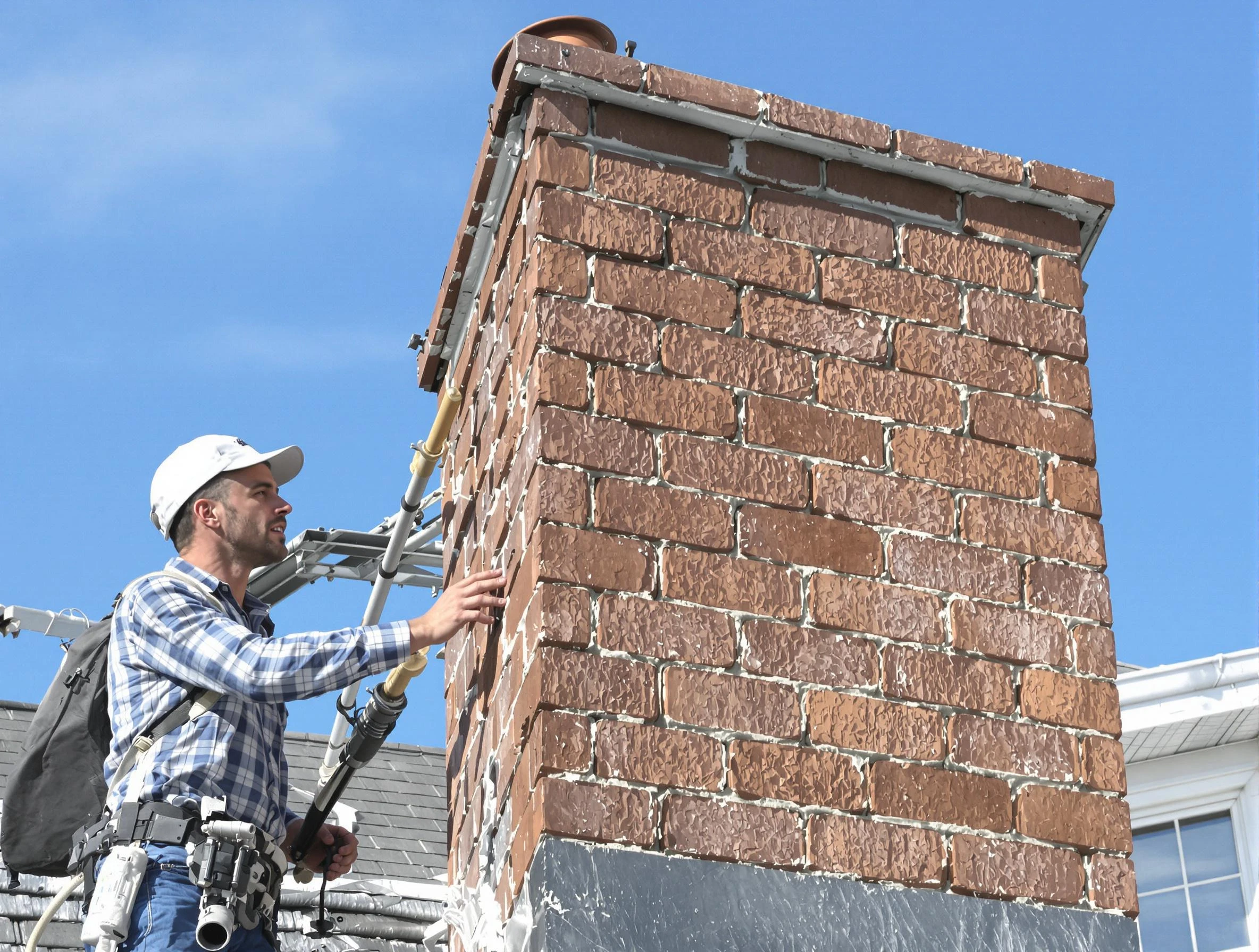 Brickwork for a chimney rebuild by Pleasant View Chimney Sweep in Pleasant View, UT