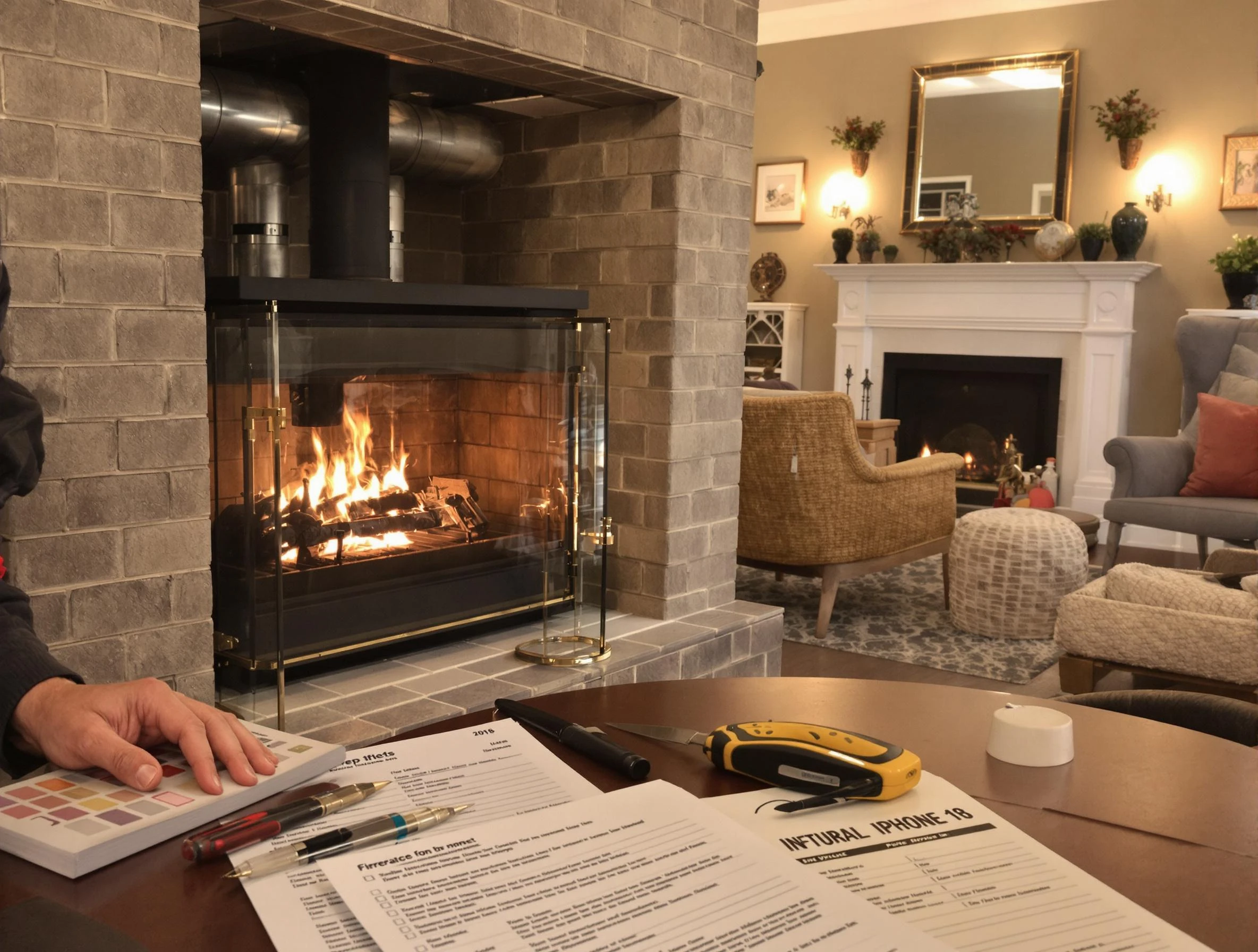 Pleasant View Chimney Sweep verifying fireplace safety measures in Pleasant View, UT