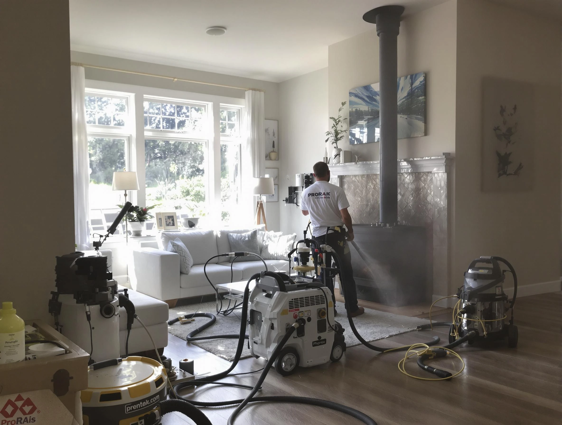 Soot removal service by Pleasant View Chimney Sweep for a fireplace in Pleasant View, UT